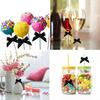 100pcs Ribbon Bows, 1.57x0.4in Mini Bows for Crafts Cute Small Ribbon Tiny Bows for Sewing Gift Wrapping Wedding Party Favors Treat Bags Gift Box Decoration (Black) view 4