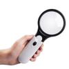 Magnifier Handheld 10X Illumination Magnifier Assisted Mirror 20X with Led Light Hd Lens for Book Reading, Jewelry Identification, Watch, DIY Crafts Engraviand Repair, White view 4