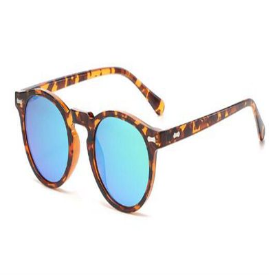 Retro Tinted Lens Outdoor Reading Glasses with UV Protection for Men and Women (Leopard & Blue, 1.5, Diopters)