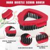 2 Pack Scrub Brush Replacement Head for O Cedar 2-Tanks RinsClean System, Spin Mop Replace Head Base, Shower Floor Scrubber, Hard Bristle Cleaning Brush for Bathroom Kitchen Wall Tile view 4