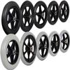 KAnduo Wheelchair Front Castor Wheels, 5.5"x1.5"/7.5"x5.5" Solid Wheel Replacement, ABS Non-Marking Solid Tires, with M8 Screws, Strong and Durable, 1 Pair(Gray,6 inch) view 1