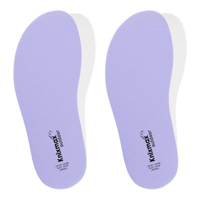 Knixmax Outdoor Men Women Flat Insoles for Crocs Clogs, Thin Shoes Insoles for Garden Shoes, Nurse, Chef, Water Shoes, Waterproof Replacement Barefoot Liners Breathable Pad Purple Size 8 /EU41
