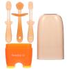 NOLITOY Silicone Toothbrush Set Brush Toothbrush for Newborns Boys and Girls Gentle Oral Care for Infants Toddlers -Free Soft Bristles Portable view 1