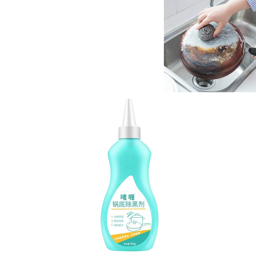 AJIEDSBHI Magic Gel Cleaner for Pots and Pans - 150g Stainless Steel and Black Pot Bottom Cleaning Gel - Professional Grade Cookware Cleaner for Stubborn Stains and Burnt Residue Removal (1Pc)