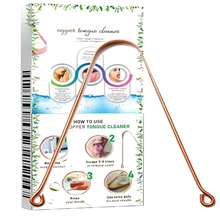 Ayurvedic Copper Tongue Cleaner | Highly Quality | Pure Copper (1), Pack of 1