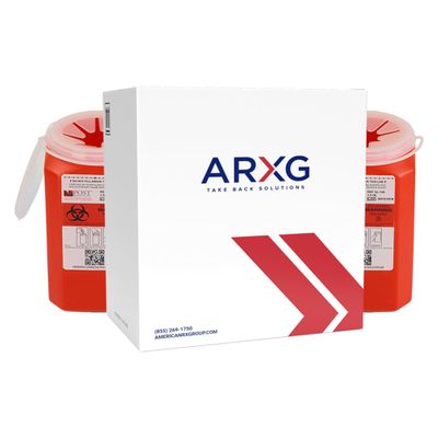 1.5qt (2PK) Mail-in Take Back Sharps Containers with Destruction Services for Safe & Environmentally-Responsible Needle Disposal | Home, Personal, Travel, and Professional Use