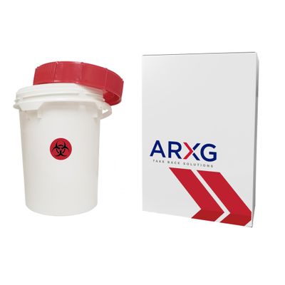 5gal (1PK) Mail-in Take Back Sharps Containers with Destruction Services for Safe & Environmentally-Responsible Needle Disposal | Home, Personal, Travel, and Professional Use