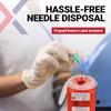 1.5qt (6PK) Mail-in Take Back Sharps Containers with Destruction Services for Safe & Environmentally-Responsible Needle Disposal | Home, Personal, Travel, and Professional Use view 2