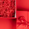 Gloreyan 1/2LB Crinkle Cut Paper Shred, Red Raffia Paper Sherd Filler Grass for Christmas Valentine's Day Easter Gift Wrapping Basket Filling Birthdays Weddings Party Supply view 4