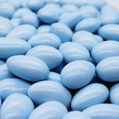 Smarty Stop Jordan Almonds Candy Pastel Candy-Coated Almonds, Edible Confectionery Snack (Blue - Pastel Colors, 1 Pound (Pack of 1))