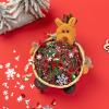 Gloreyan 8.8oz Christmas Crinkle Cut Paper Shred, Xmas Metallic Red Green Raffia Paper Sherd Filler Grass with Christmas Confetti for Gift Wrapping Basket Filling Birthdays Weddings Party Supply view 3