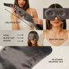 DROWSY Eyelash Protecting Silk Sleep Mask for Natural Lashes & Extensions. Deep Eye Cups, Zero Pressure, Total Blackout, Full Wraparound (Moonlight Shadow) view 4