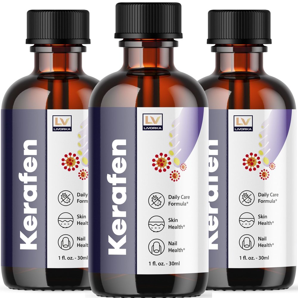LIVORKA (3 Pack) Kerafen Toenail Liquid, Kerafen, Kerafen For Toenail, Kerafen Bottle, Kerafen Drops, Kerafen Drops for Nails, Kerafen Liquid, Kerafen Nail, 3 Bottles