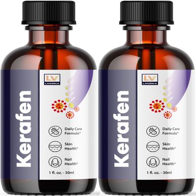 LIVORKA (2 Pack) Kerafen Toenail Liquid, Kerafen, Kerafen for Toenail, Kerafen Bottle, Kerafen Drops, Kerafen Drops for Nails, Kerafen Liquid, Kerafen Nail, 2 Bottles