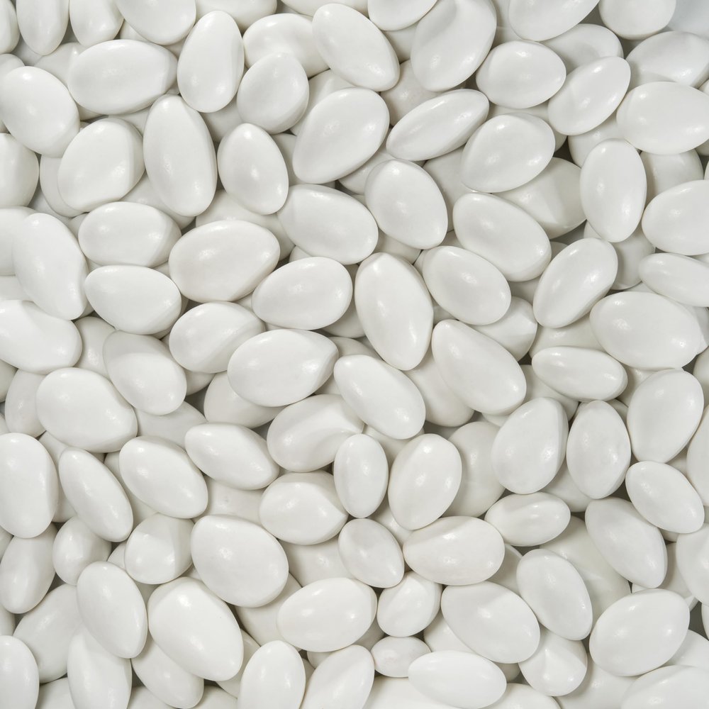 Smarty Stop Jordan Almonds Candy Pastel Candy-Coated Almonds, Edible Confectionery Snack (White - Pastel Colors, 1 Pound (Pack of 1))
