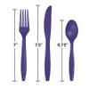 Trendware Purple Plastic Assorted Cutlery, Serves 24 view 2