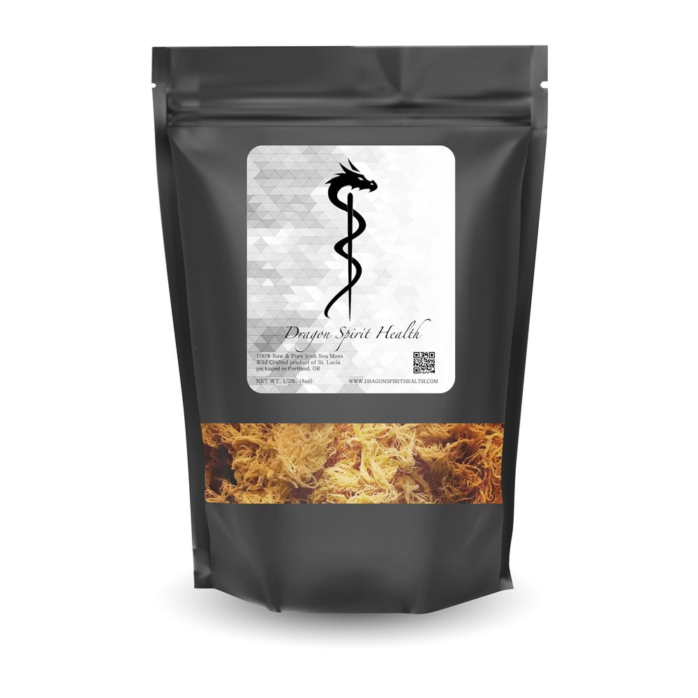 Raw Sea Moss Wildcrafted Irish Sea Moss 100% Natural from St. Lucia | Sun-dried | Use to make sea moss gel | Bulk (8 Ounce)
