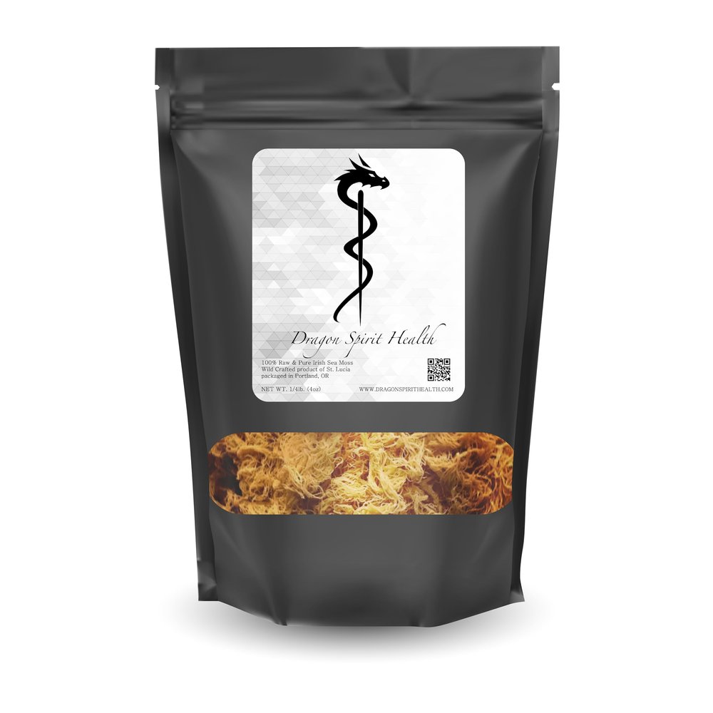 Raw Sea Moss Wildcrafted Irish Sea Moss 100% Natural from St. Lucia | Sun-dried | Use to make sea moss gel | Bulk (4 Ounce)