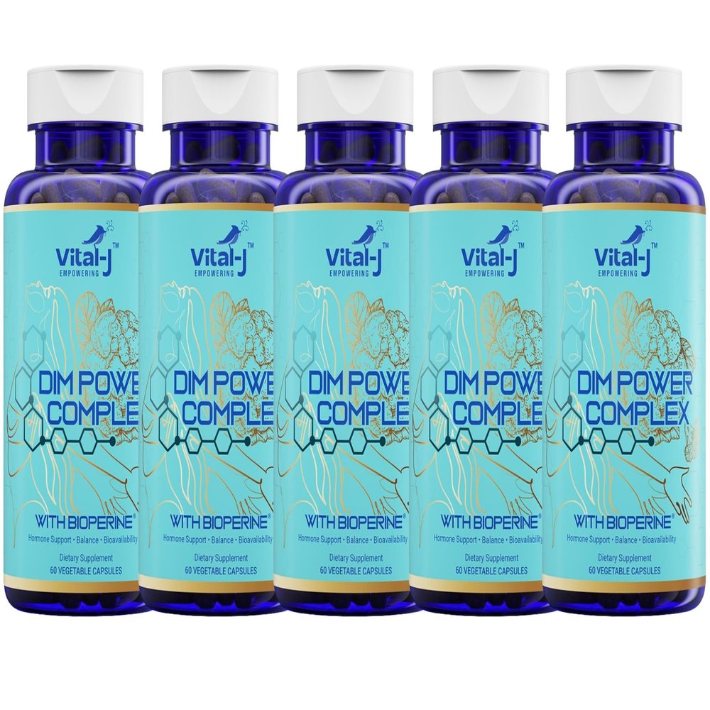 4-in-1 DIM Potent Complex 300mg - Estrogen Balance and Metabolism, Energy & Menopause Support Supplement with Bioperine (x4), Calcium and Broccoli Extract - for Women and Men 150 Servings