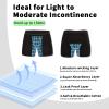 ShieldEase Washable Incontinence Boxer Briefs for Men - Cotton Urinary Leakproof Underwear with Fly, Enhanced Front & Rear Protection 150 ml Absorbency (3 Pack, Black, M) view 2