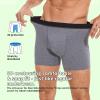 ShieldEase Washable Incontinence Boxer Briefs for Men - Cotton Urinary Leakproof Underwear with Fly, Enhanced Front & Rear Protection 150 ml Absorbency (3 Pack, Black, M) view 3