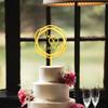 LULLBABYMALL Personalized Wedding Cake Topper with Heart and Date - Custom Cake Topper, Bride and Groom Cake Topper, Cake Topper, Cake Topper Wedding, Mr and Mrs Cake Topper, Anniversary Cake Topper view 2