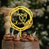 LULLBABYMALL Personalized Wedding Cake Topper with Heart and Date - Custom Cake Topper, Bride and Groom Cake Topper, Cake Topper, Cake Topper Wedding, Mr and Mrs Cake Topper, Anniversary Cake Topper view 3