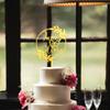 LULLBABYMALL Personalized Wedding Cake Topper with Heart and Date - Custom Cake Topper, Bride and Groom Cake Topper, Bride to Be Cake Topper, Wedding Cake Toppers, Cake Topper, Anniversary Cake Topper view 2