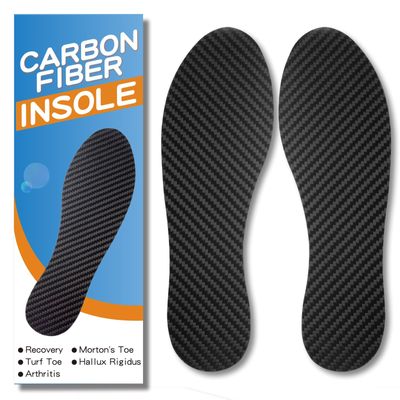 1 Pair Carbon Fiber Insole for Men & Women - Rigid Carbon Fiber Shoe Insert for Hallux Rigidus, Turf Toe, Morton's Toe (11.05' / 280mm - Men's 10.5 / Women's Size 11.5)