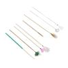 7Pcs Ear Clean Feather Kit with Bamboo Mat Deeply Clean Massage Relaxing Ear Wax Removal Feather Stainless Steel Ear Picking Tools for Beauty Salon view 2