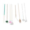 7Pcs Ear Clean Feather Kit with Bamboo Mat Deeply Clean Massage Relaxing Ear Wax Removal Feather Stainless Steel Ear Picking Tools for Beauty Salon view 3