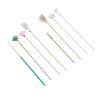 7Pcs Ear Clean Feather Kit with Bamboo Mat Deeply Clean Massage Relaxing Ear Wax Removal Feather Stainless Steel Ear Picking Tools for Beauty Salon view 4