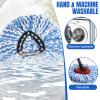 16 Pcs Spin Mop Replacement Heads, 360 Easy Wring Spin Mop 100% Microfiber Refill, Easy Cleaning Spin Mop Heads, 2 Tank System Replace Head for Easy House Cleaning Floor Mopping, Blue&White view 4