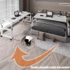 Overbed Table Adjustable Standing Workstation Laptop Trolley - Ideal Computer Table for Bedroom with Wheels - Desk Over Bed for Home, Hospital & Living Room view 2
