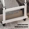 Overbed Table Adjustable Standing Workstation Laptop Trolley - Ideal Computer Table for Bedroom with Wheels - Desk Over Bed for Home, Hospital & Living Room view 3