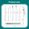 7 Pcs Stainless Steel Toothpick Set, 2024 New Reusable Toothpick Set Made of Stainless Steel with Holder, Metal Toothpicks Cleaning Kit for Outdoor Camping Traveling (7 PCS-A) view 2
