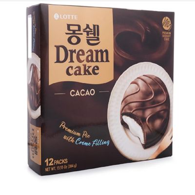 1 Pack - Dream Cacao Premium Choco Pie Cake - Banh Cacao Choco Pie - 12 Cakes per Box - Product of South Korea