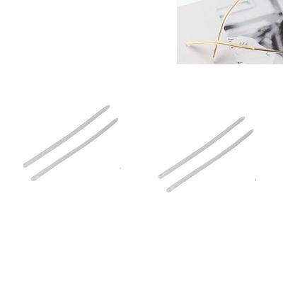 2Pairs Eyeglass End Tips Silicone Ear Sock Pieces Tube Sleeve Eyewear Tip Retainers Comfortable Replacement for Thin Metal Glasses Legs