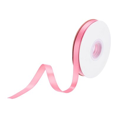 DMiotech 3/8 inch 25 Yards Satin Ribbon Thin Double Face Fabric Grosgrain Ribbon for Gift Wrapping Floral Hair Flower Bouquet, Pink