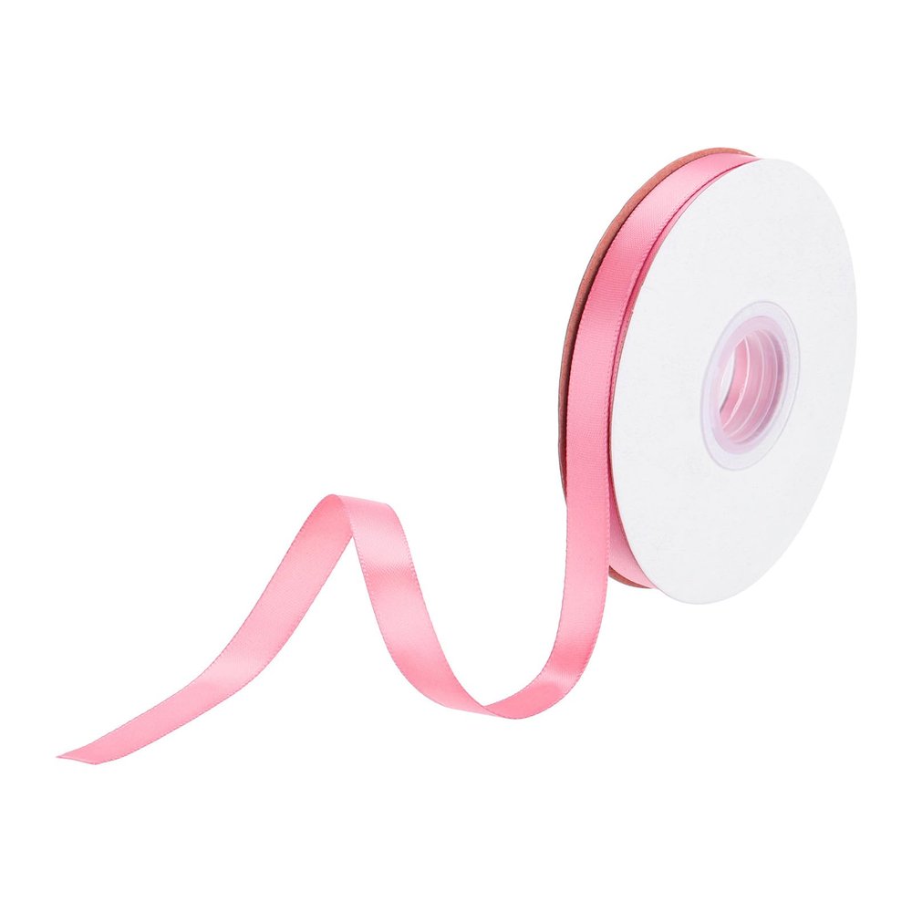 DMiotech 3/8 inch 25 Yards Satin Ribbon Thin Double Face Fabric Grosgrain Ribbon for Gift Wrapping Floral Hair Flower Bouquet, Pink