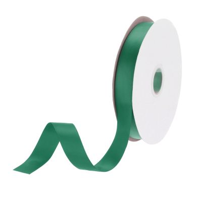 DMiotech 3/4 inch 50 Yards Satin Ribbon Thin Double Face Fabric Grosgrain Ribbon for Gift Wrapping Floral Hair Flower Bouquet, Forest Green