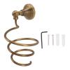 Hair Dryer Holder Universal Wall Mounted Hands Free Copper Hair Dryer Storage Rack Holder Spiral Hair Care Tools Hanger for Home Bathroom Hair Salon view 1