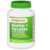 Walgreens Biotin + Keratin | 150 Count Tablets | 10mg of Biotin + 100mg of Keratin | Hair, Skin, and Nail Support Supplement view 1