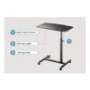 Overbed Table Overbed Table Wheels - Height Adjustable Portable Sofa Computer Desk - Black 70 * 40Cm - Classroom Chair Table - PC Overbed view 4