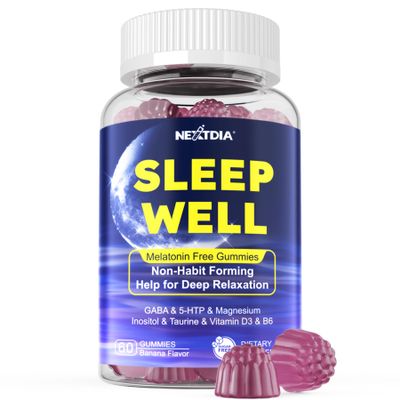 Nextdia Melatonin Free Adult Sleep Gummies, 300mg Magnesium Glycinate