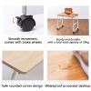 Overbed Table Adjustable Height Hospital Bed Table | Teak Color Over Bed Table with Wheels | Mobile Desk for Recliner or Chair | Laptop Cart for Hospital Families view 4