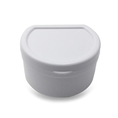 Denture Bath Box Cup Care For Dentures Clear Mouth Guard & Retainers Traveling