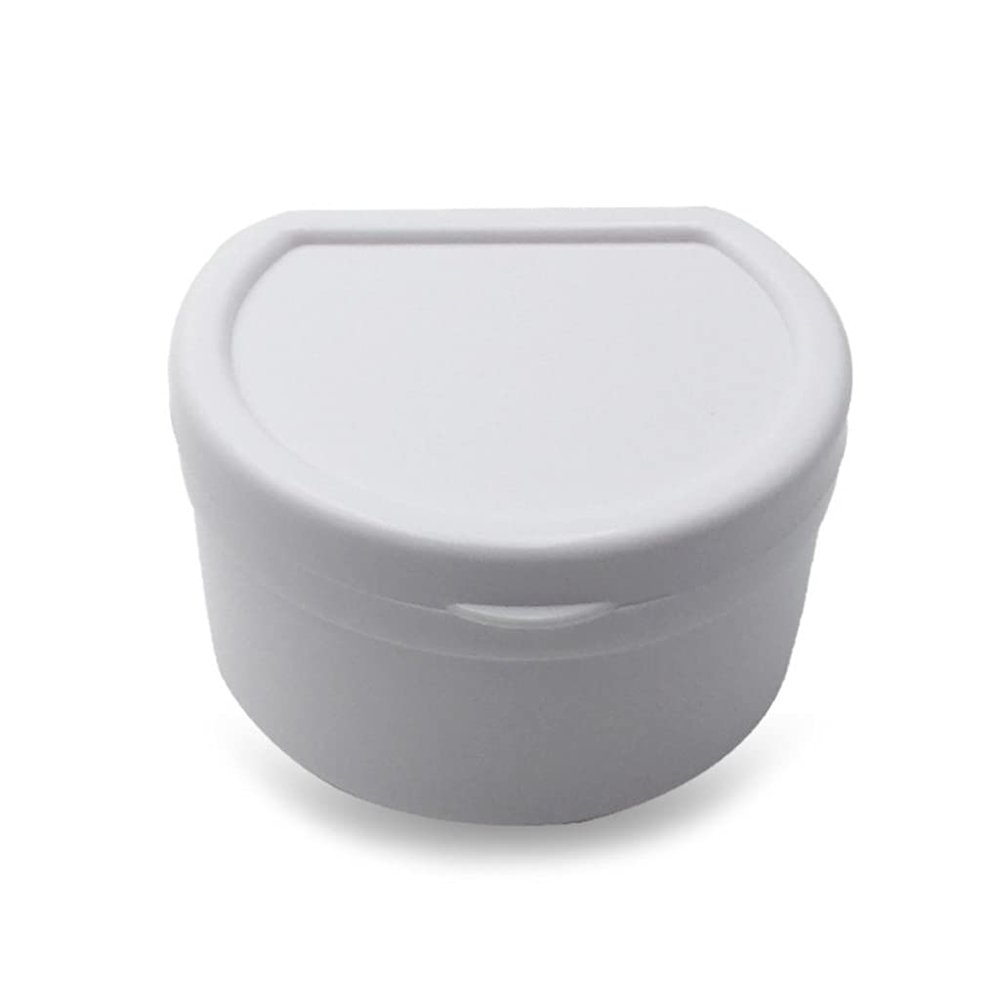 Denture Bath Box Cup Care For Dentures Clear Mouth Guard & Retainers Traveling