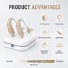 OTC Rechargeable Digital Hearing Aids For Seniors, Behind-The-Ear Hearing Amplifiers For Adults, Hearing Aids For People With Hearing Loss, Featuring Intelligent Noise Reduction, Adjustable Volume, And Easy Operation (Skin) view 2
