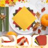 120 Pcs Fall Paper Napkins Thanksgiving Autumn 6.5 x 6.5 Inch Dinner Napkins Orange Yellow Napkins Disposable for Fall Harvest Party Supplies Xmas Dinner Napkins Decorations view 2